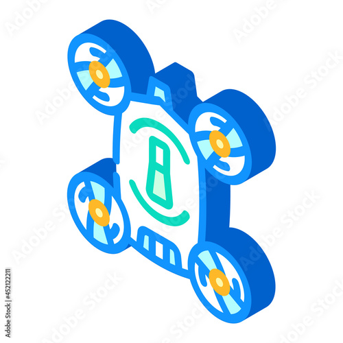 copter robot isometric icon vector. copter robot sign. isolated symbol illustration photo