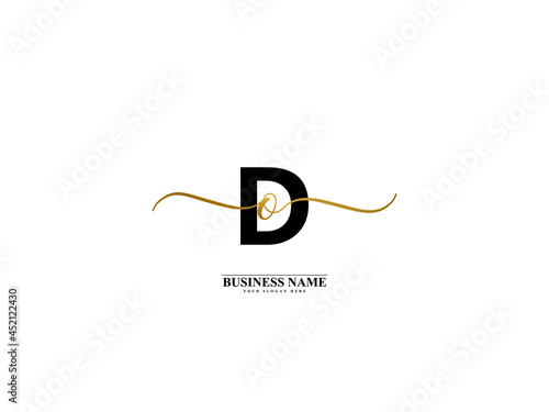 Letter DO Logo, creative do od signature logo for wedding, fashion, apparel and clothing brand photo