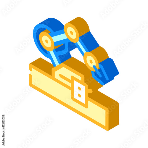 robotic arm robot isometric icon vector. robotic arm robot sign. isolated symbol illustration photo