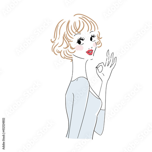 スマホを持つ可愛い女性
