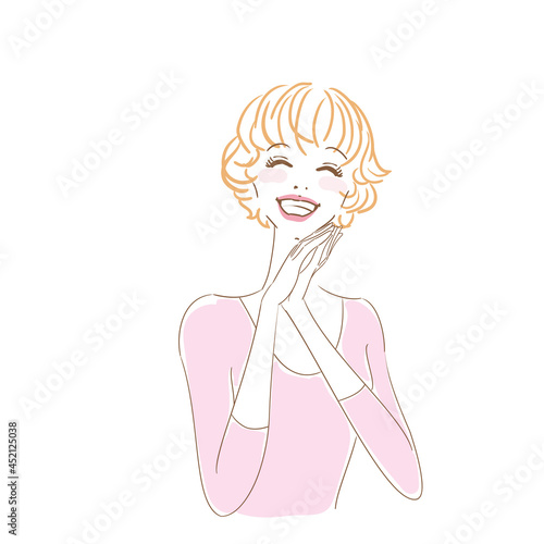 可愛い女性上半身