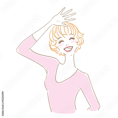 可愛い女性上半身
