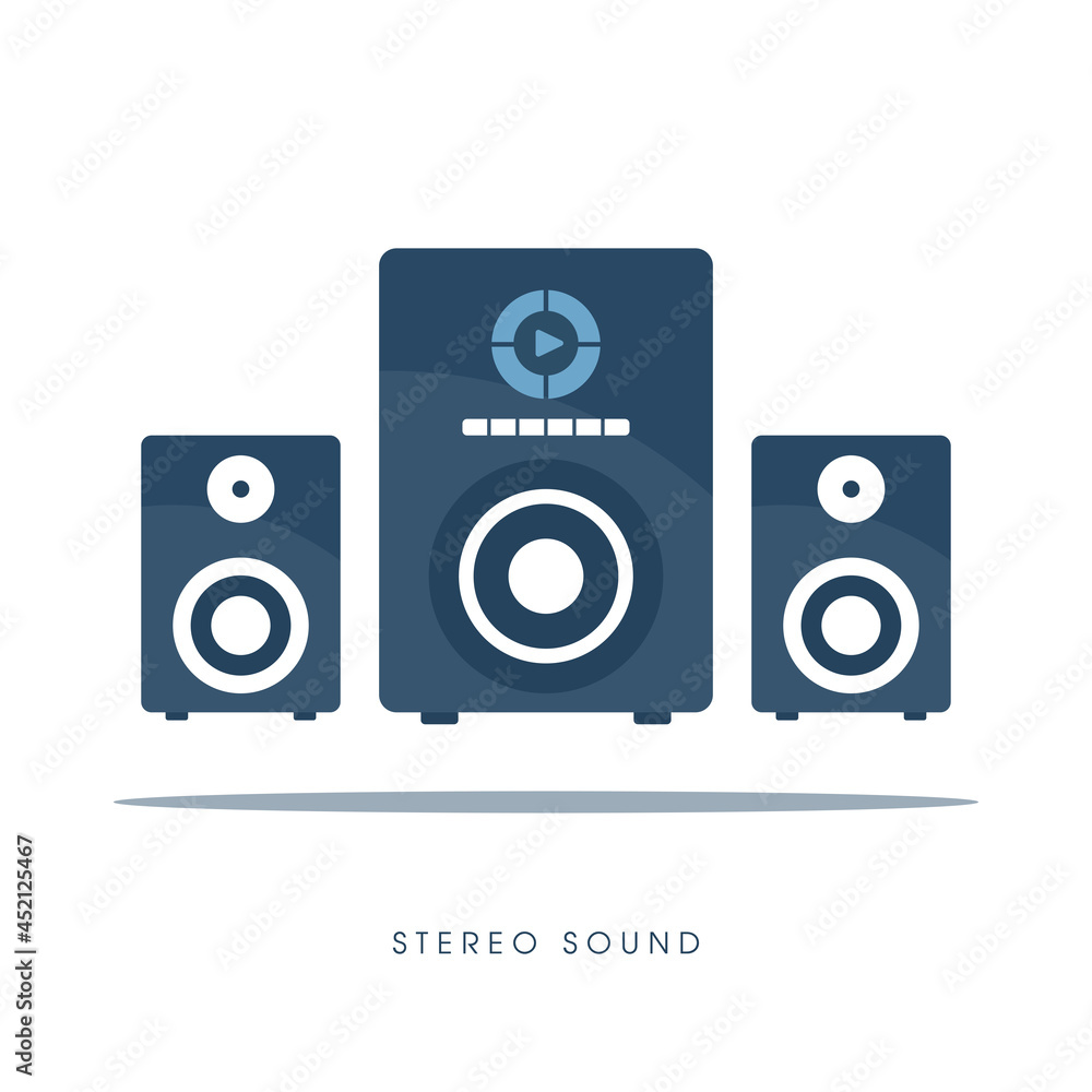 Stereo Sound System, Vector Audio, illustration Stereo Sound System, Vector Audio, illustration