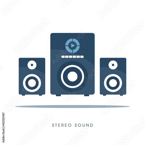 Stereo Sound System, Vector Audio, illustration