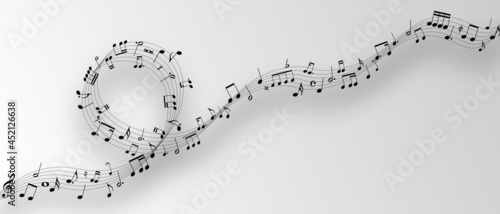 grey musical background illustration 