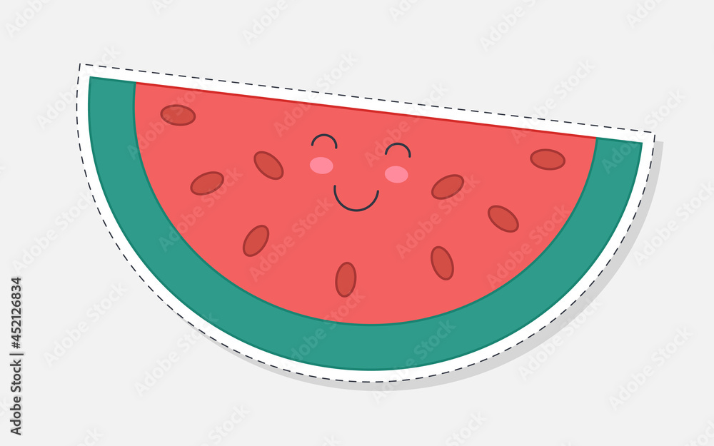 Watermelon sticker. Watermelon sticker.