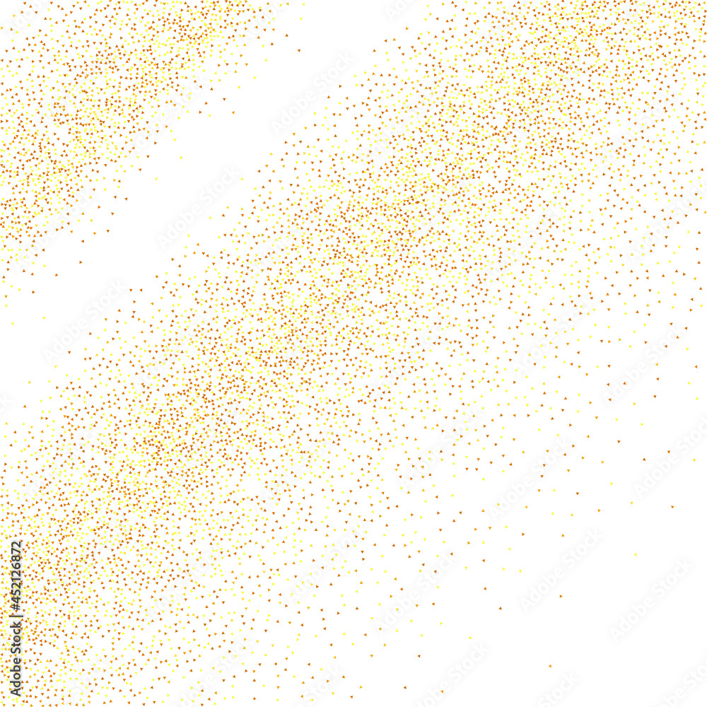 Star Sequin Confetti on Transparent Background. Vector Gold Glitter. Falling Particles on Floor. Christmas Party Frame. Voucher Gift Card Template. Isolated Flat Birthday Card. Golden Stars Banner.