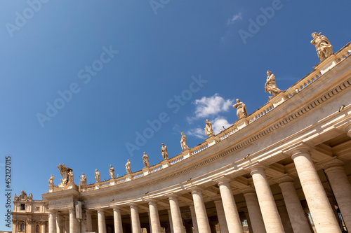world famous colonnade in the Vatican at St. Peters square, Rome