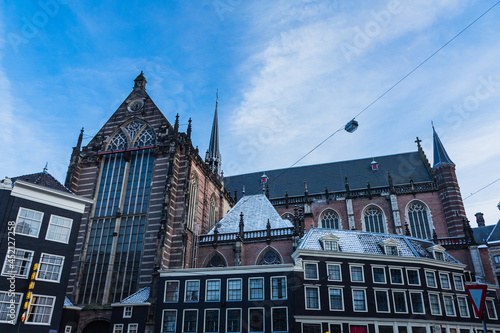オランダ アムステルダムのダム広場に建つ新教会