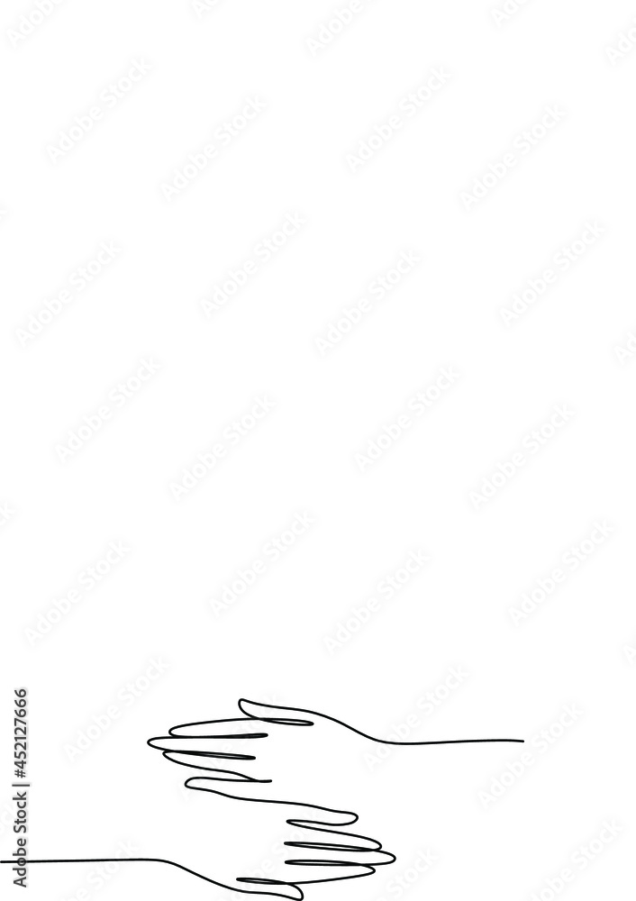 Logo female hand line art Logo female hand line art