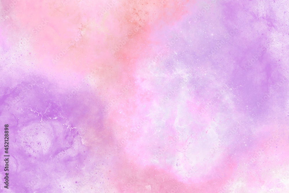 Abstract background with pink and purple template and white light.