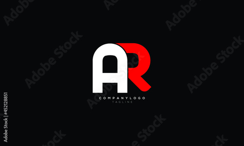 AR, RA, Abstract initial monogram letter alphabet logo design