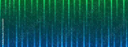 Digital binary code data background, computer numbers, technological concept