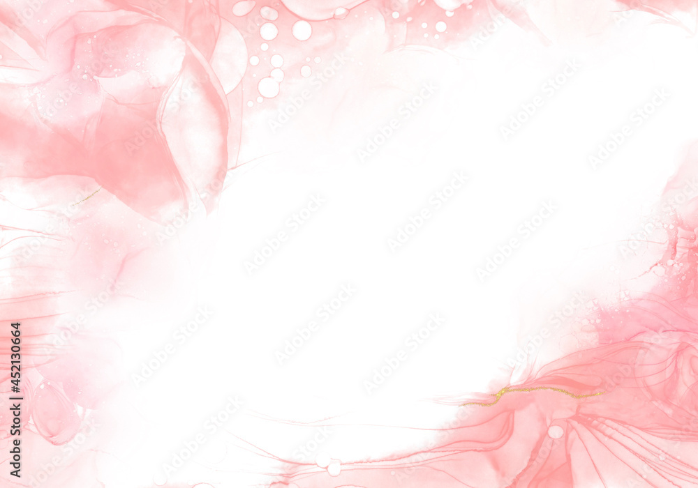 Abstract alcohol ink colorful technique pink, blue, and gold background or luxury wallpaper mixing acrylic paints in modern art. watercolor painting marble texture with copy space for wedding card Abstract alcohol ink colorful technique pink, blue, and gold background or luxury wallpaper mixing acrylic paints in modern art. watercolor painting marble texture with copy space for wedding card