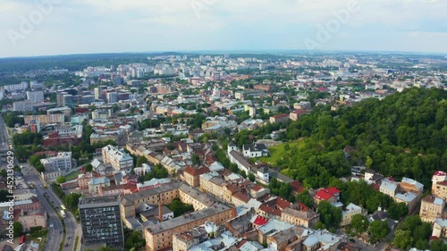 Wallpaper Mural Beautiful aerial view of the Lviv city, historical city center, Ukraine, Western Ukraine. Torontodigital.ca