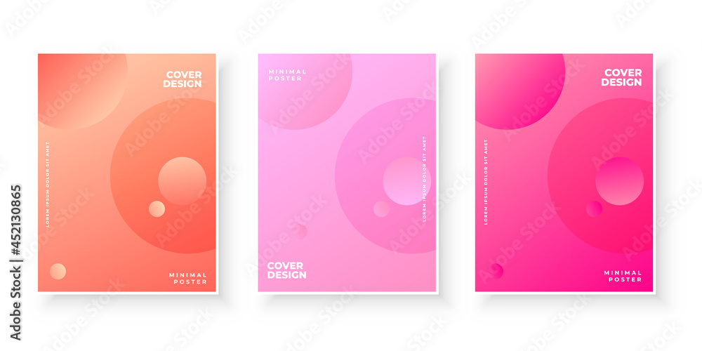 Fototapeta premium Colorful abstract template with gradient for cover design