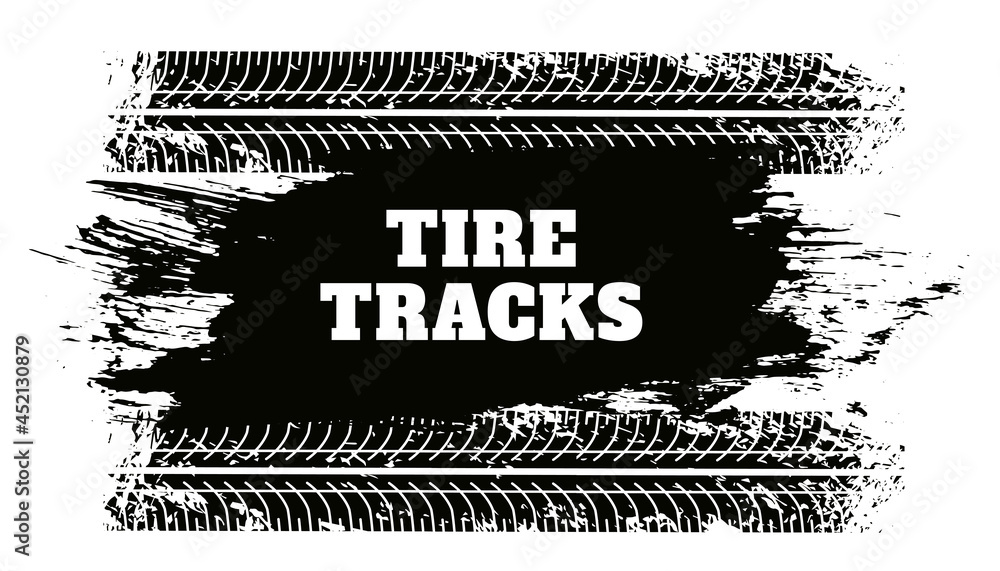 Obraz premium abstract tire track grunge texture background