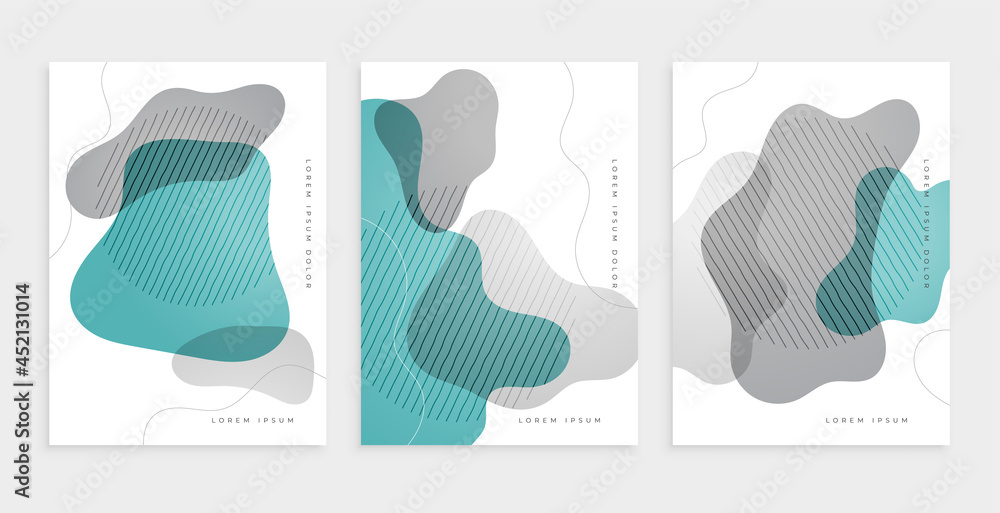 abstract cover page design with curve shapes