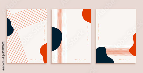 minimal hand drawn red black poster design with text space