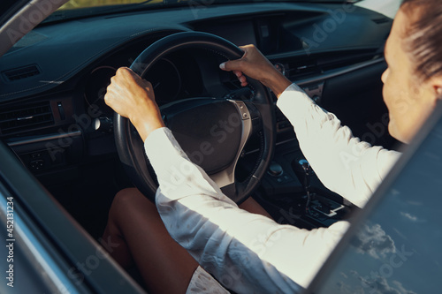 Female sitting behind the wheel of car © Viacheslav Yakobchuk