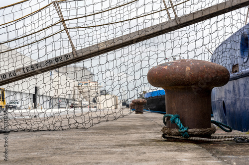 Gangway and Boulder in Port photo