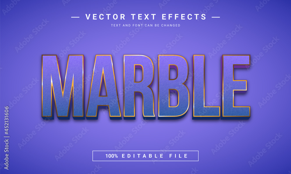 Marble text effect - 100% editable eps file