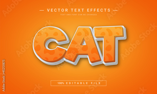 cat text effect - 100% editable eps file