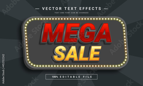 Mega sale text effect - 100% editable eps file