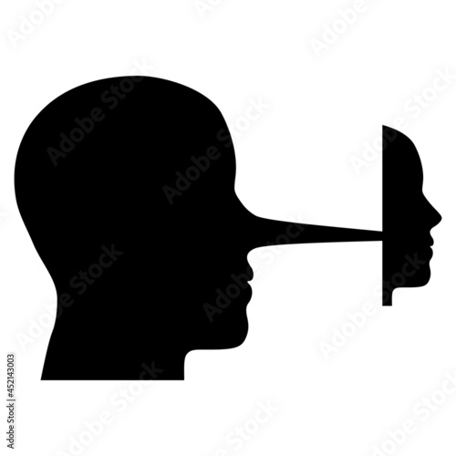 Liar mask icon with flat style. Isolated vector liar mask icon image on a white background.