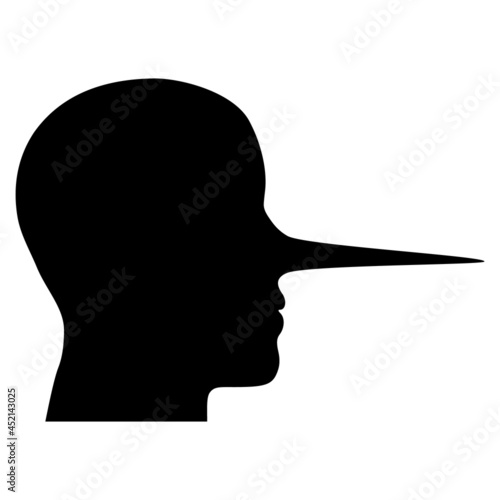 Liar person icon with flat style. Isolated vector liar person icon image on a white background.
