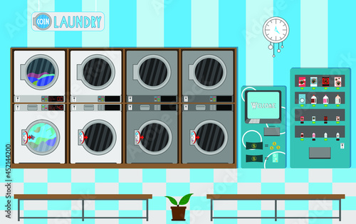 Coin-operated washing and drying machines