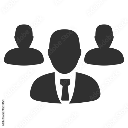 Team staff icon with flat style. Isolated vector team staff icon image on a white background.