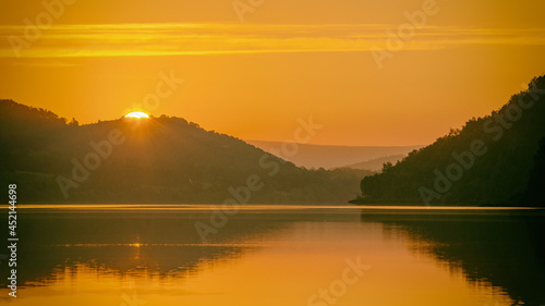 Sunrise over a Lake