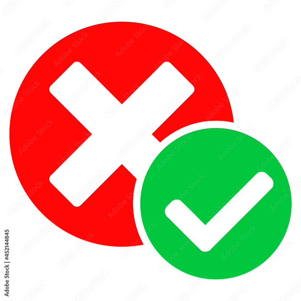 Obraz premium True negative icon with flat style. Isolated vector true negative icon image on a white background.