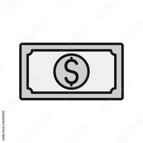 Money Linear Line Filled Vector Icon Design