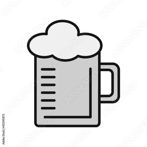 Beermug Linear Line Filled Vector Icon Design