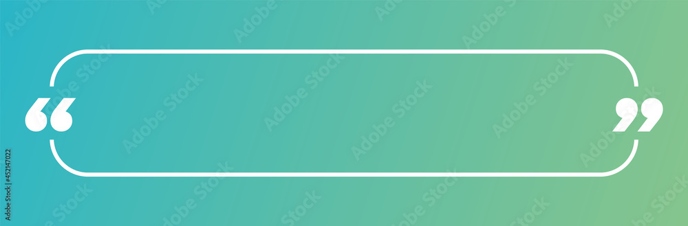 Quote Banner. Quote Frame Vector With Copy Space on Modern Gradient Background Quote Banner. Quote Frame Vector With Copy Space on Modern Gradient Background