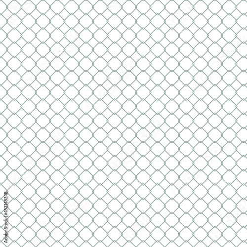 Grey fence grid pattern. Vector geometric texture