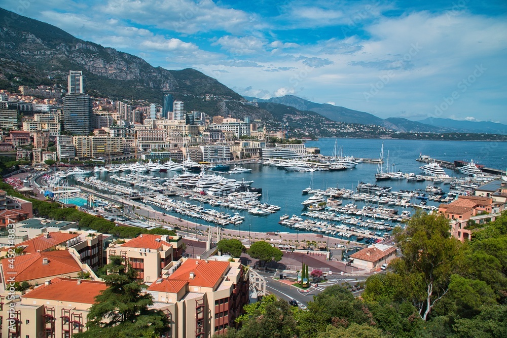 Views of Monte Carlo marina in Monaco