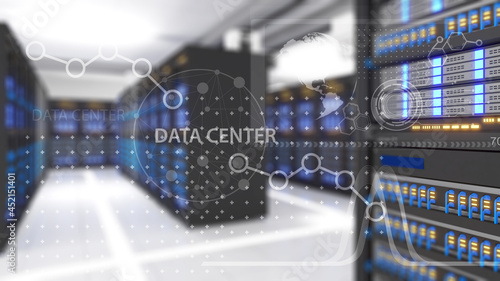 large storage center,Data Center and Data Connectivity Technology,data center,3d rendering