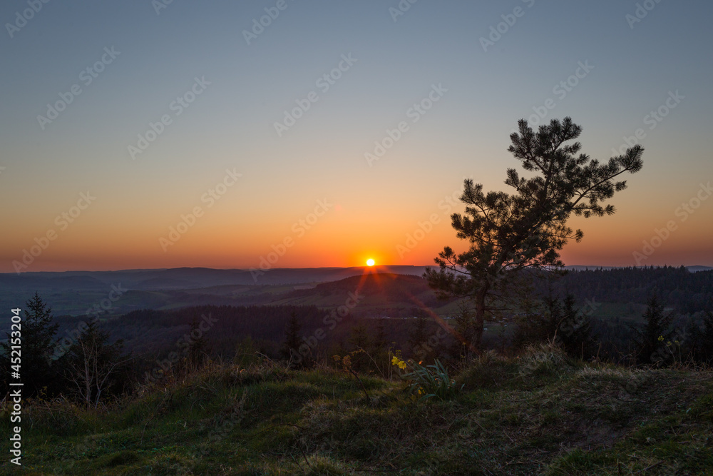 Mortimer Forest Sunset, Ludlow. Shropshire