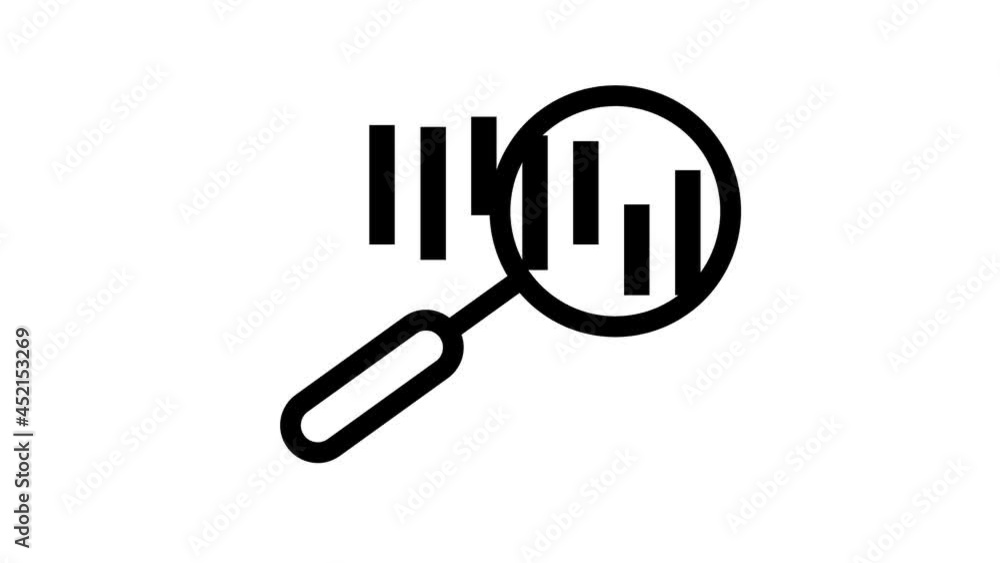 treding analysis moving icon isolated on white background. 4k loop motion animation and web icon. treding analysis moving icon isolated on white background. 4k loop motion animation and web icon.