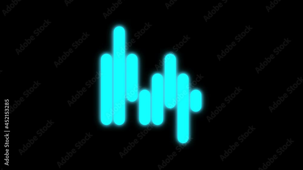 treding icon with blue neon light in blinking effect. loop 4k motion graphics isolated on black background. concept for online, and digital treding web symbol. treding icon with blue neon light in blinking effect. loop 4k motion graphics isolated on black background. concept for online, and digital treding web symbol.