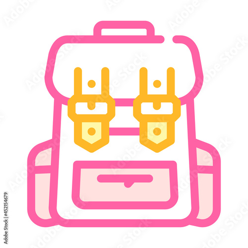 backpack accessory color icon vector. backpack accessory sign. isolated symbol illustration