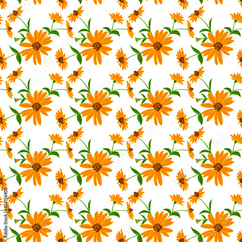 Vector  a pattern from flowers. For printing on fabric.