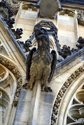 Gargoyle on St. Vitus Cathedral in Prague Castle  Prague  Czech Republic
