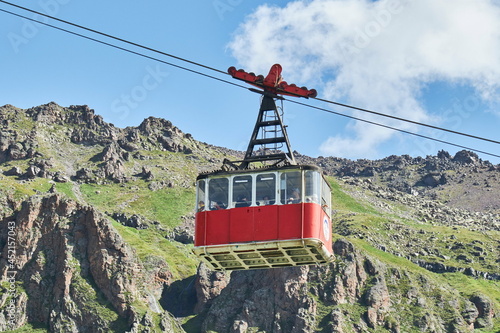 cable car in the mountains