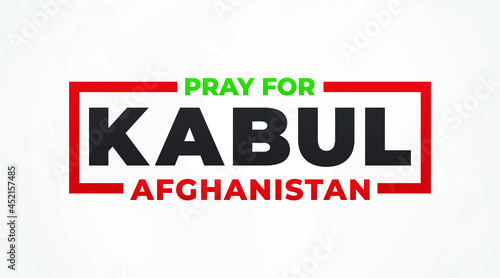 Pray for Afghanistan Kabul modern minimalist creative banner design, concept, social media post, template with  text on a light background 