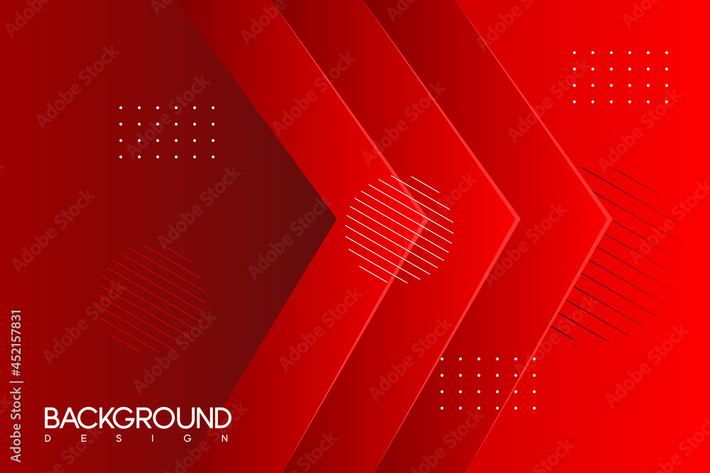 Red background with abstract arrow geometric shapes modern element. Red background with abstract arrow geometric shapes modern element.