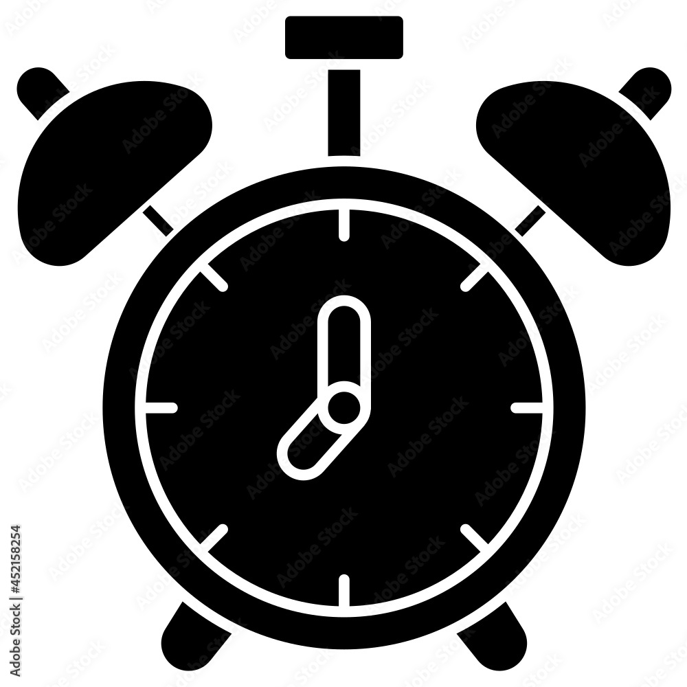 alarm clock solid icon